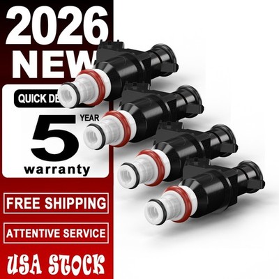 New for 2003 2004 2005-07 Honda Accord 2.4L 4PCS Fuel Injectors 16450-RAA-A01