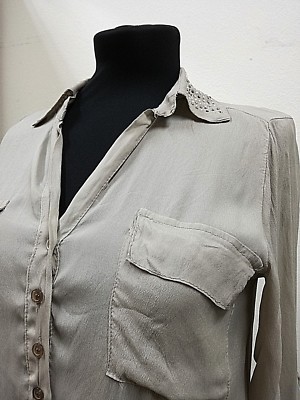 Bluse-Damen, Röllbacher Mode, Gr. 38-40 ,40-42, 42-44, Seide, Strass, 2 Brustta