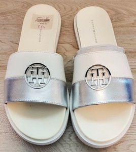 tommy hilfiger silver sandals