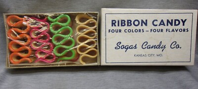 Vintage Sogas Candy Co. Kansas City Missouri RIBBON CANDY, and STILL IN BOX NIB