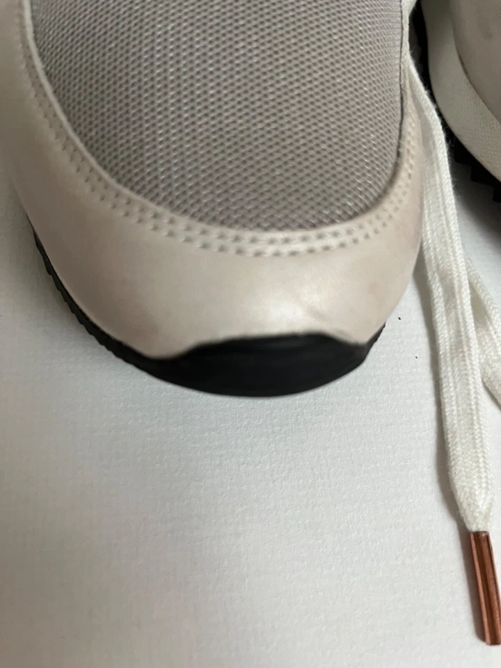 Michael Kors Allie Trainer Leather Sneakers White and Gold - Image 3 of 4