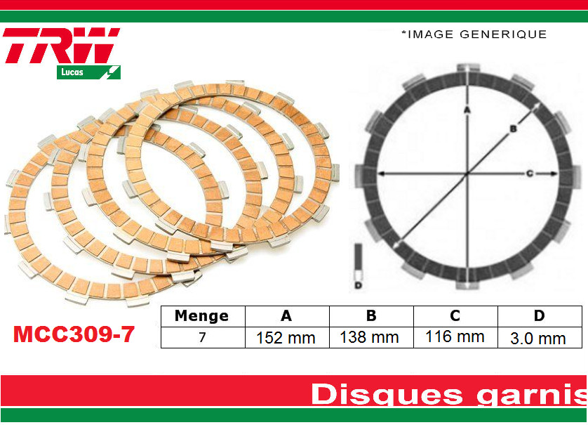Disques d'embrayage Suzuki DR 350 pour vos sorties tout-terrain et chemins