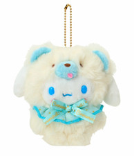 Sanrio Cinnamoroll Mascot Holder Fluffy Fuwamosa Doll Bear Plush Ball Chain NEW