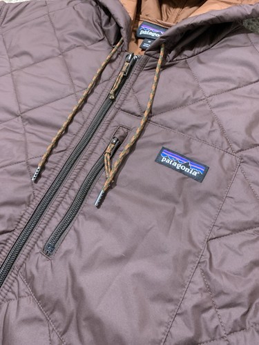 Patagonia Jacke Erwachsene mittelbraun Rautenstepp Bomber Kapuze Mantel Herren - Bild 2 von 10
