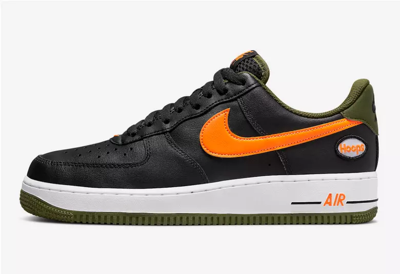 Nike Air Force 1 '07 LV8 sneakers in white, black and orange