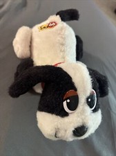 Vtg  Mattel Animated Pound Puppies White Black Dog Moves Barks '2005 10.5 Plush 