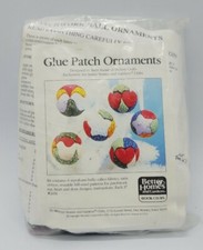 Better Homes and Gardens Clubs Patchwork Ball Glue Patch Ornaments Kit 1983 NOS