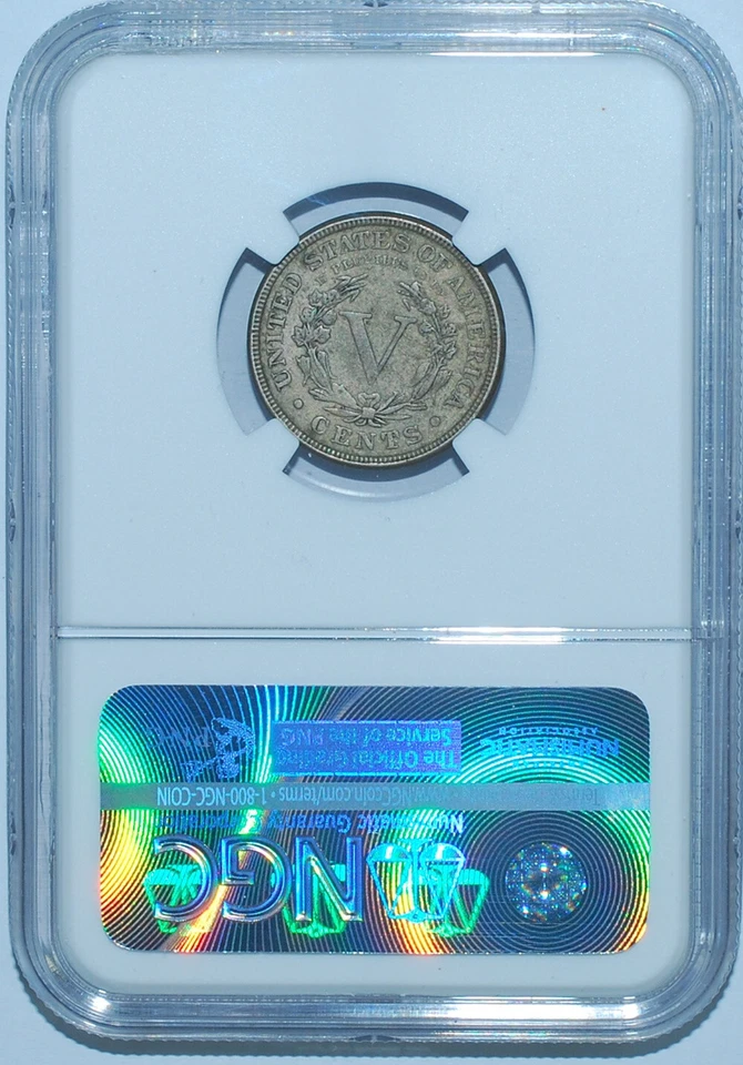 1887 NGC XF45 FS-801 DDR Doubled Die Reverse Liberty V Nickel - Image 2 of 4