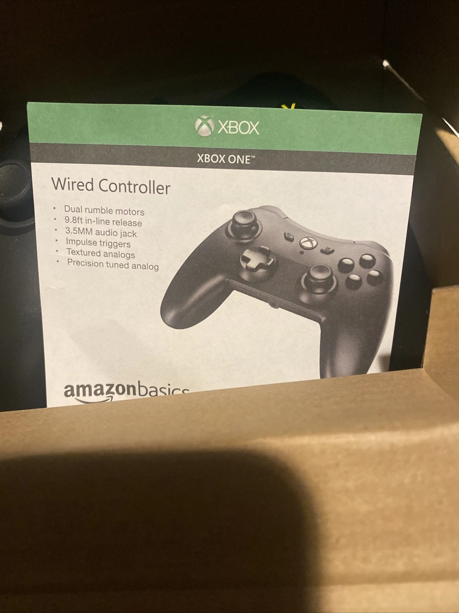 XBOX One Video Game Controller Wired Black NEW SEALED Amazon