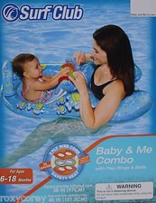 Surf Club Baby Me Combo Inflatable Float w/ Rings Balls Ages 6-18 months NIB