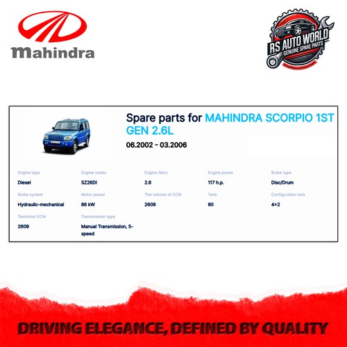 Genuine Mahindra 15 inch wheel cover for Scorpio 2002-2006 0404CA0020N - Picture 5 of 5