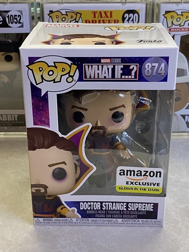Funko Pop Doctor Strange Supreme 874 exclusivo de Amazon ¿Y si? GITD Glow Marvel