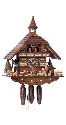Horloge Coucou August Schwer Maison De La Forêt-Noire – Buveur De Bière – Neuf