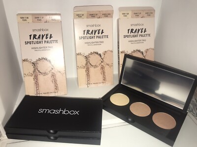 3x SMASHBOX  TRAVEL SPOTLIGHT PALETTE  HIGHTLIGHTER TRIO