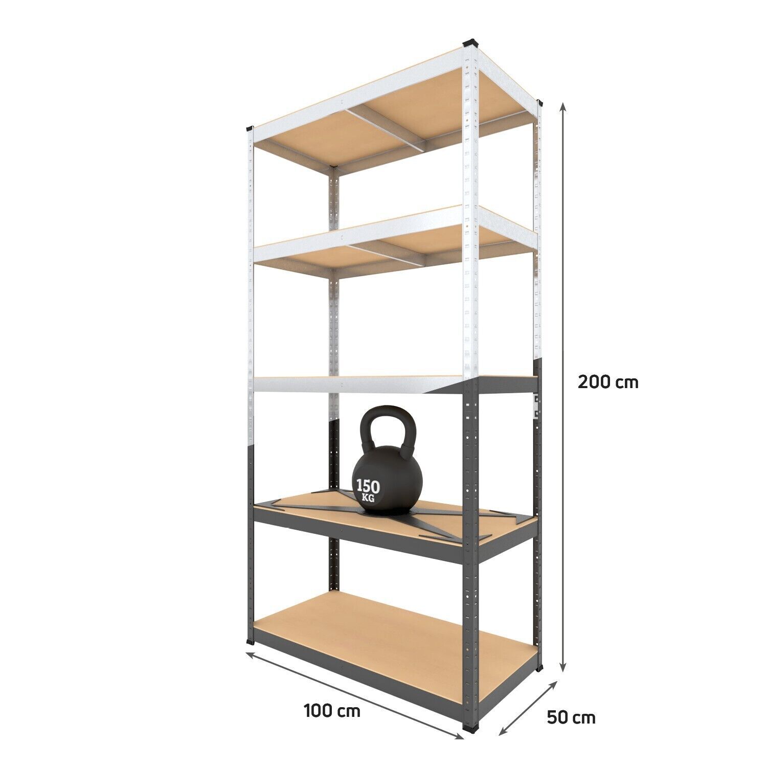 Steckregal Werkstattregal Lagerregal Kellerregal Schwerlastregal MDF