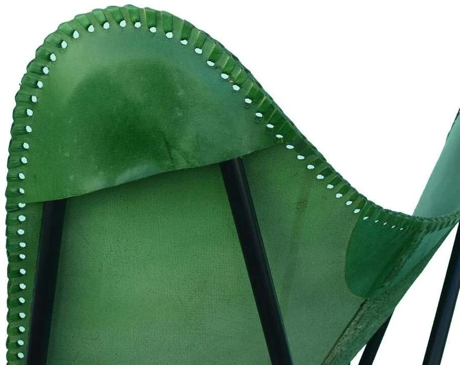 Handgefertigt Vintage Echt Grün Leder Zuhause & Büro Entspannend Bequem Sessel - Bild 4 von 4