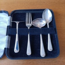 EPNS A1 Silverware Set England Childrens Set Travel Set Original Case Vintage