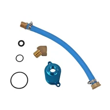 Oil Cooler Flush & Aluminum Anodize Adapter Kit For 03-10 6.0L Ford Powerstroke