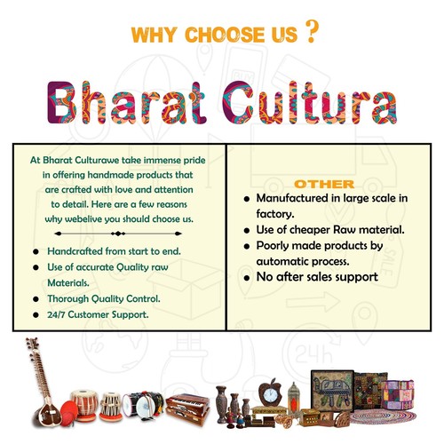 Sitar Best Design Bag 7 Main Strings and 11 or 13 Sympathetic String With Bag - Picture 11 of 12