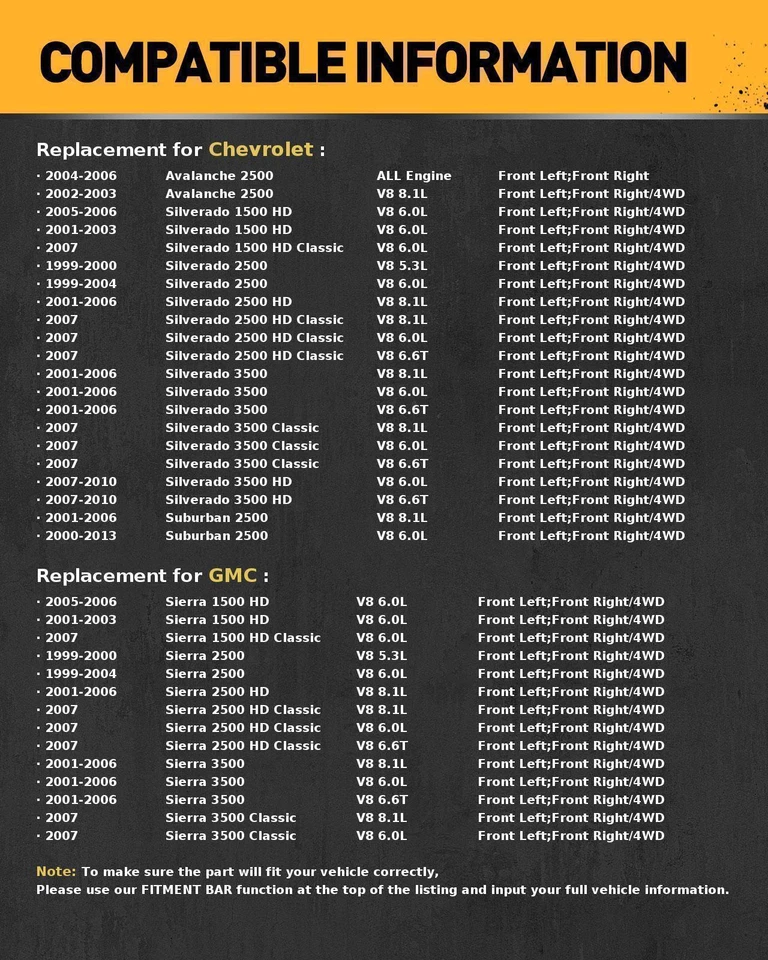 2PCS Front CV Axle Shaft for Chevy Silverado 2500 HD GMC Sierra 2500 HD 6.6L - Image 2 of 4
