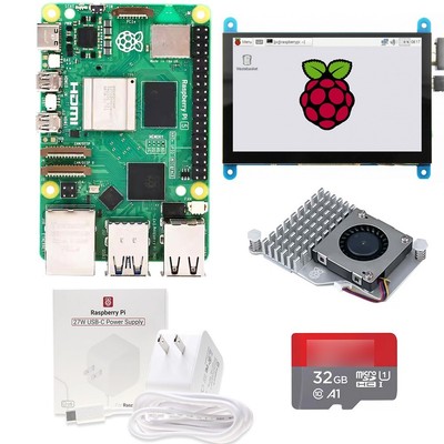 Raspberry Pi 5 2gb 4gb 8gb Starter Kit Power Supply 5 Touch Screen Active Cooler