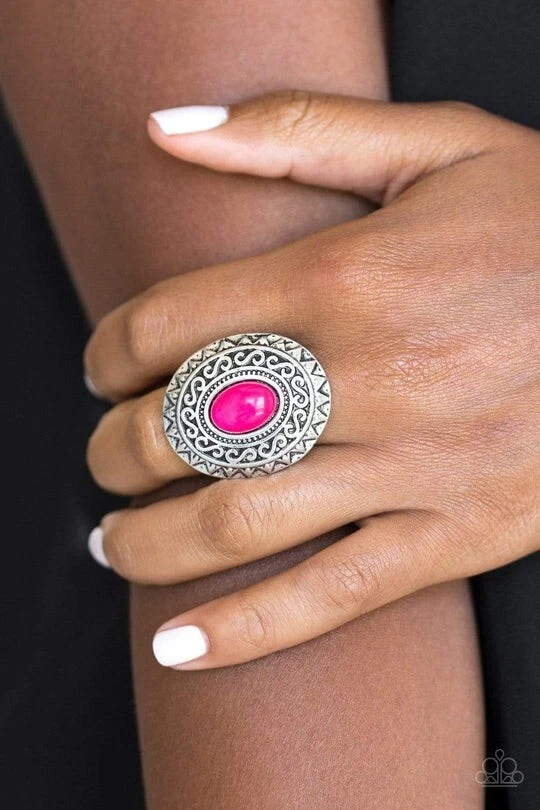 Paparazzi pink moonstone ring outlet