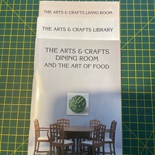 3 Booklets  Arts & Crafts Living & Dining Room  & Library ~ Reference ~ Ex Cond