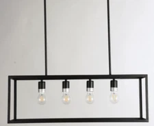 JL Styles Inc  JLS10505  Esporre 4 Light 30-1/2" Wide Linear Chandelier - Black