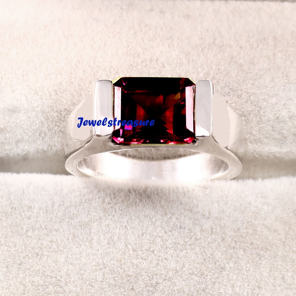 Natural Garnet Gemstone with 925 Sterling Silver Ring for Natural Garnet Gemstone with 925 Sterling Silver Ring for