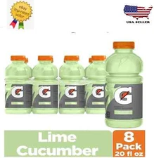 Gatorade Thirst Quencher, Lime Cucumber, 20 Fl Oz, 8 Pack