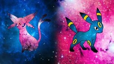 Pokemon pokmon space espeon umbreon blue Pad Gaming Mat Desk