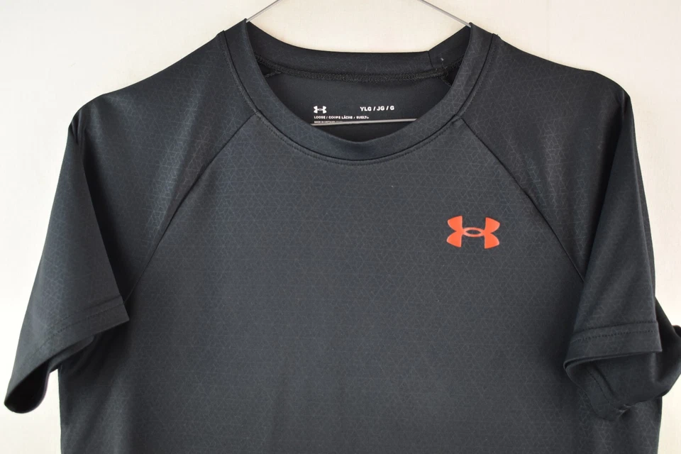 Under Armour Kids Youths Logo T Shirt Gym Running Size YLG Large Black - Image 2 of 4