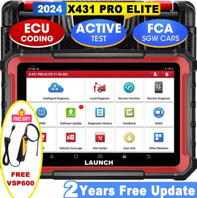 2025 LAUNCH X431 Pro Elite PROS V + OBD2 Car Diagnostic Tool Scanner Key Coding
