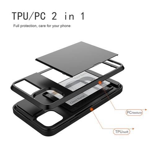 para iPhone 11 11Pro 11Pro Max billetera con estuche soporte para tarjeta de crédito ranura de identificación bolsillo - Imagen 14 de 36