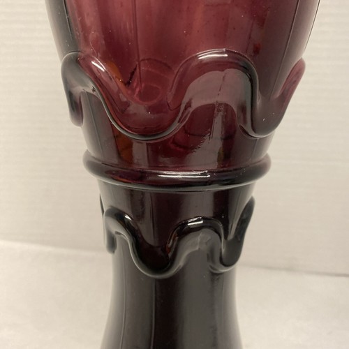 Vintage Italian Genie Bottle & Stopper Amethyst Purple 19.5” Tall - Picture 5 of 10