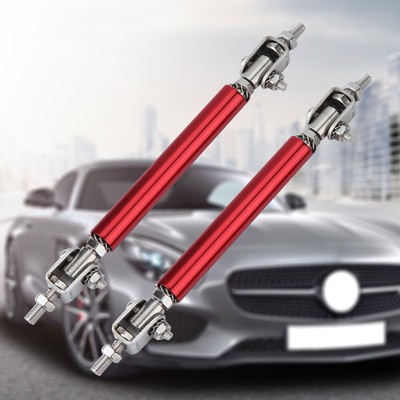 2Pcs 75mm Car Bumper Protector Lip Rod Splitter Strut Tie Bar Support Front Rear