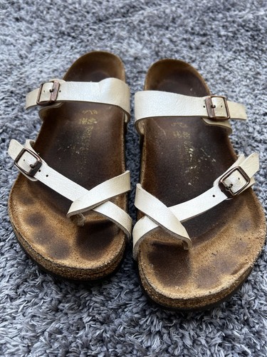 Birkenstock Mayari Womens Pearl Toe Loop Sandals Slides Size 40 Regular - Picture 4 of 11