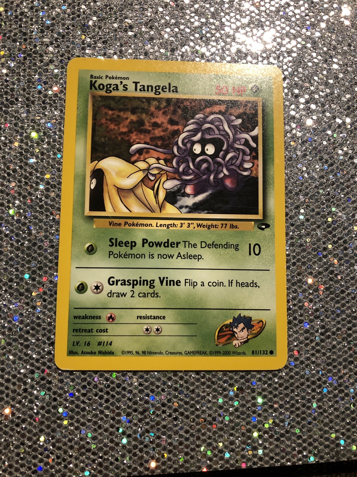 Pokemon Card - Gym Challenge 1st Edition Koga's Tangela 81/132 Near Mint.