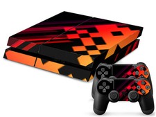 Sony PS4 PLAYSTATION 4 Skin Design Sticker Screen Protector Set - Pixel Motif