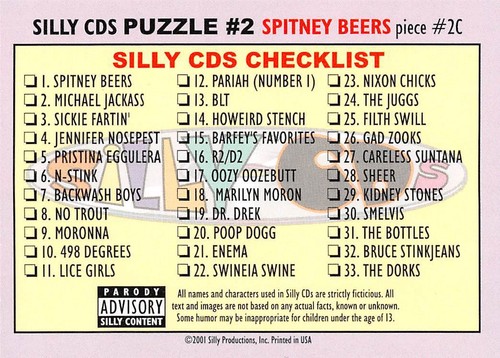SILLY CDs PICK-A-CARD,STICKER,PUZZLE or WRAPPER garbage pail kids wacky packages - Picture 86 of 162