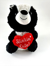 Skunk Plush W Heart Stinkin Cute 11" Soft Stuffed Valentines Gift Walgreens Toy