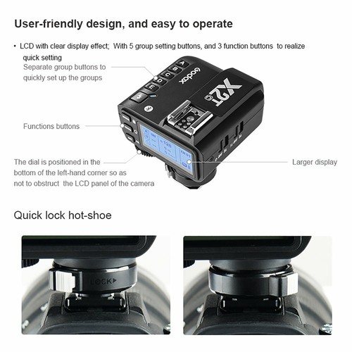 Godox X2T-S 2.4G TTL Bluetooth Transmitter X1R-S Flash Receiver For Sony A7R A7S - Picture 7 of 12