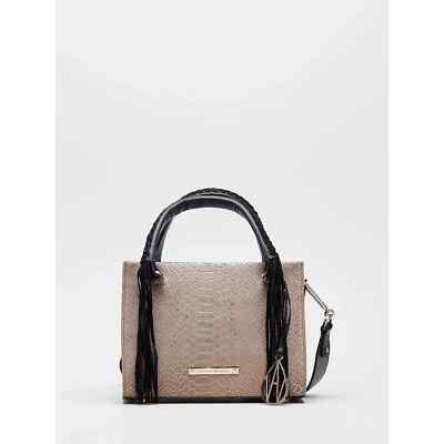 Amanda Wakeley Luxury Leather Handbag, Metallic Suede UK