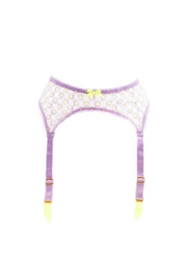 AGENT PROVOCATEUR Damen Strapse Dessous bedruckt lila Größe M