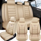 For Audi A3 A4 A5 Car Seat Covers Front Rear Full Set Faux Leather Protector Pad