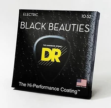 DR BKE-10/52 Black Beauties Coated Electric Guitar Strings 10-52