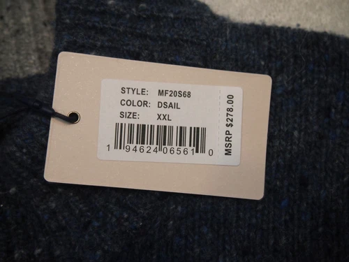 Peter Millar Wool Blend Tweed Quarter Zip Sweater NWT $278 XXL Blue - Picture 3 of 11