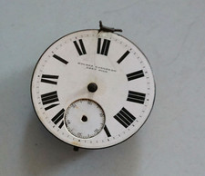 Spindeluhrwerk England Holmes Lees Hill mit Emaille Zifferblatt (F024-2379)