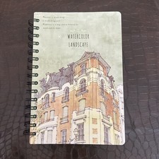 Watercolor Landscape Spiral Notebook - Ruled Line, Journal, New 6  8  