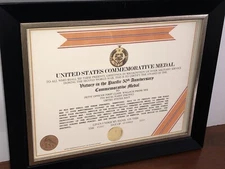 WWII ~ VICTORY IN THE PACIFIC 50TH ANNIVERSARY COMMEMORATIVE CERTIFICATE ~Type 1